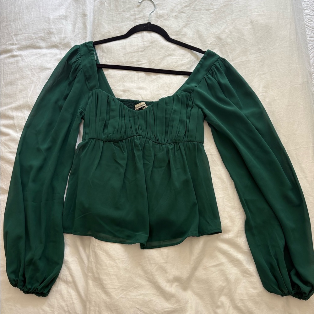 Abercrombie & Fitch Forest Green Blouse
